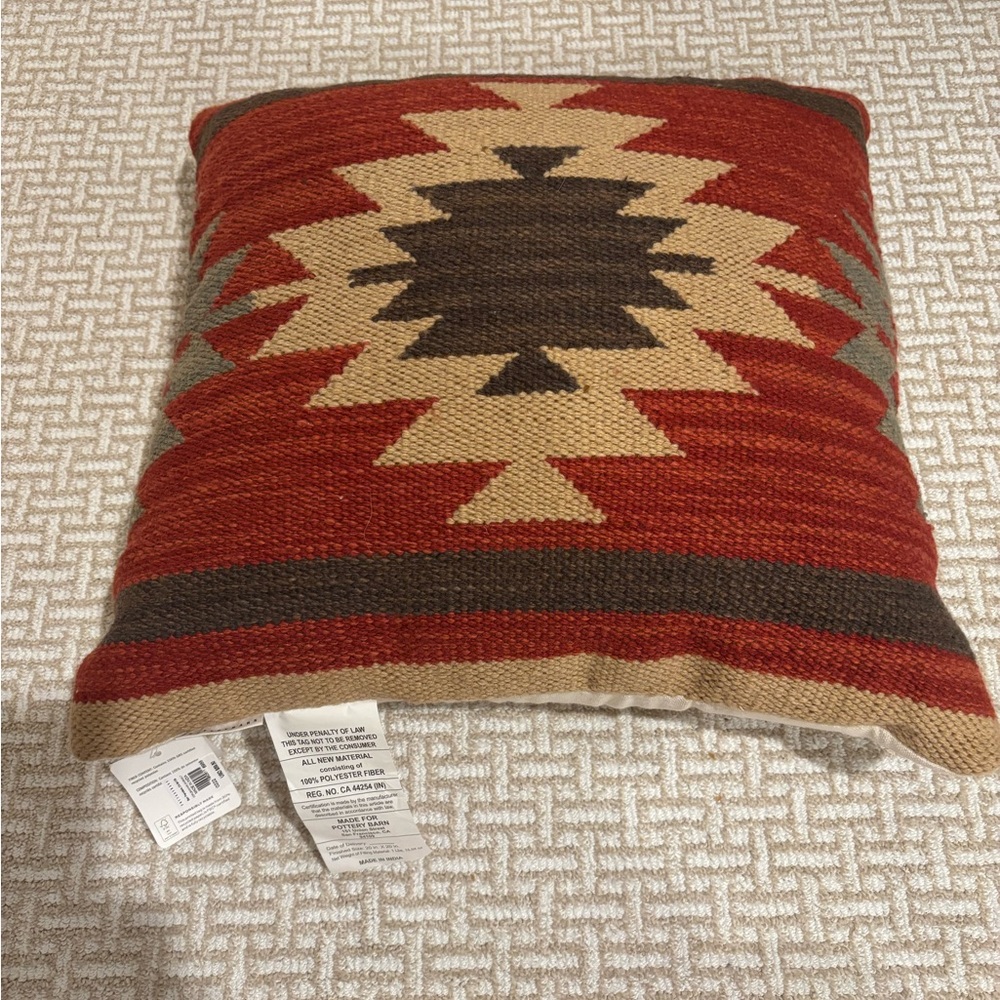 Pottery barn Aztec decorative pillow new with tags outdoor/indoor use POLSON.